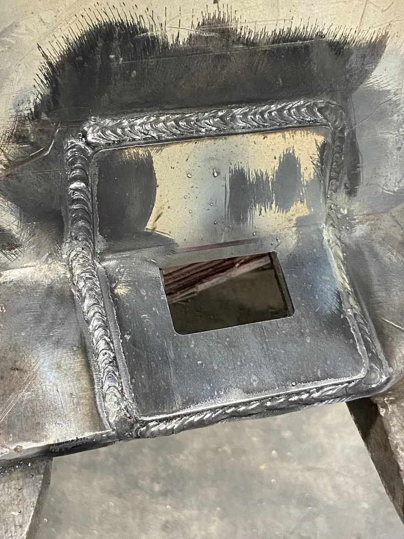 Patch plate weld repair, welding job by KC Ironcore