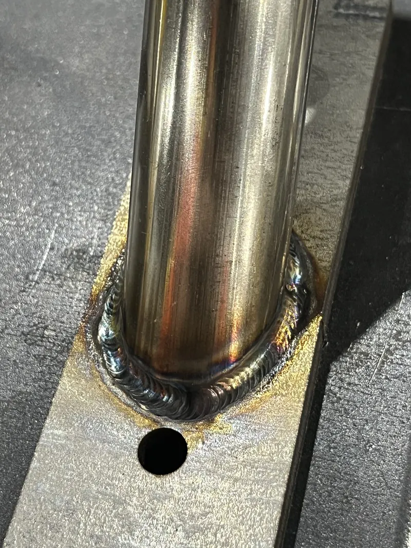 Tube-to-plate weld colors, welding job by KC Ironcore