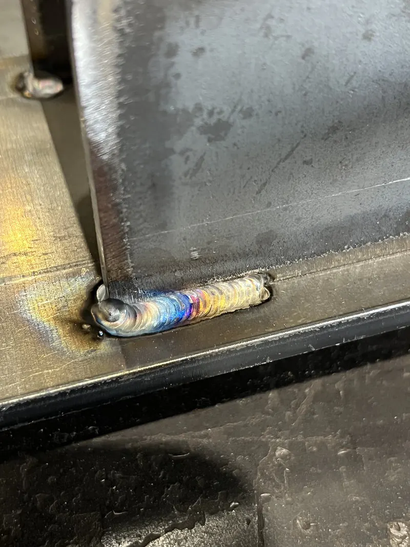 TIG bead plate corner, welding job by KC Ironcore