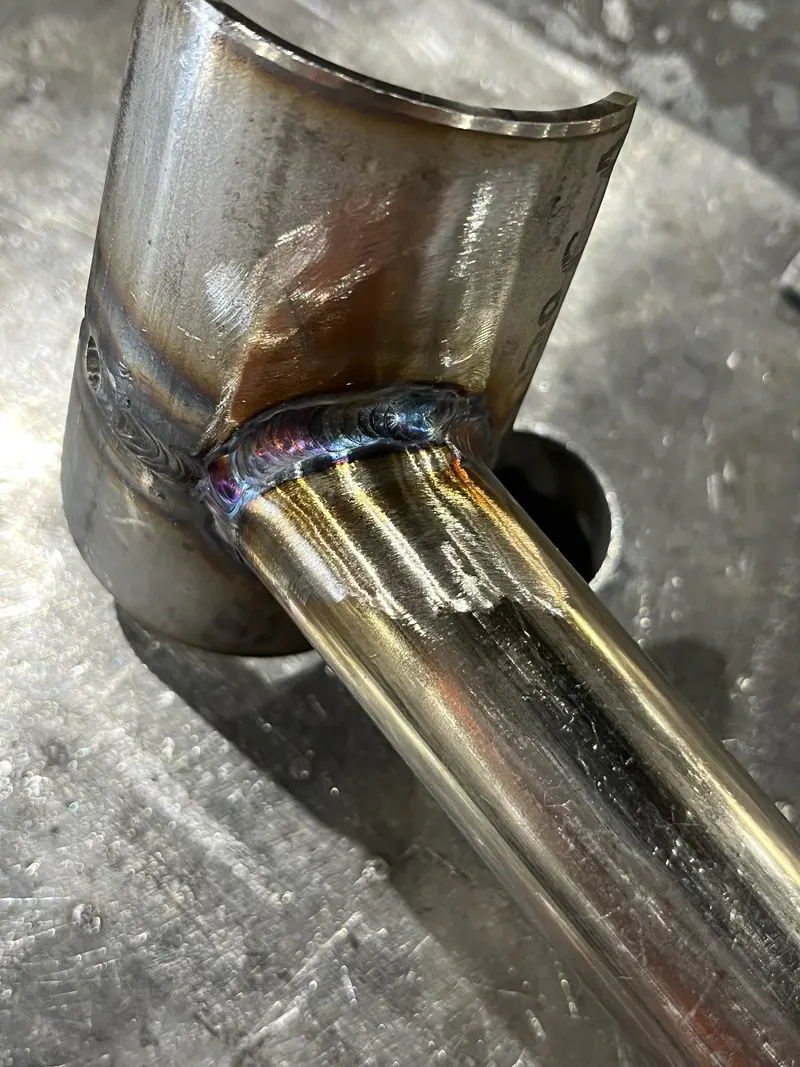 Tube saddle joint weld, welding job by KC Ironcore