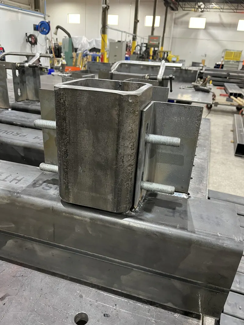 Bolted clamp bracket assembly, welding job by KC Ironcore