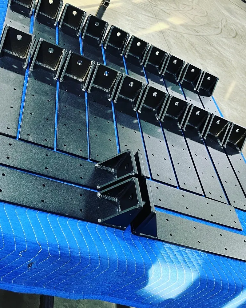 Batch of steel brackets, welding job by KC Ironcore